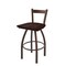 Holland Bar Stool Co 30" Low Back Swivel Bar Stool, Bronze Finish, Dark Cherry Maple Seat 82130BZDCMpl - alternate 1